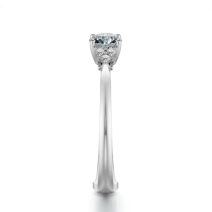 Pierścionek 585 z diamentem z białego złota SBPZ_035